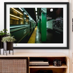 MBTA Green Line Digital Download | Boston Photography | Green Line | Boston Poster | Boston Massachusetts | MBTA | Boston T | Subway Train