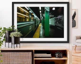 MBTA Green Line Digital Download | Boston Photography | Green Line | Boston Poster | Boston Massachusetts | MBTA | Boston T | Subway Train