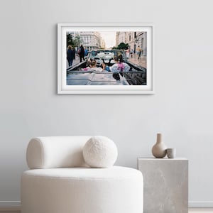 Valencia Fallas Photo Print | Spanish Festival Wall Art | Traditional Fallera Photography | Classic Car Street Scene | Cultural Spain Decor