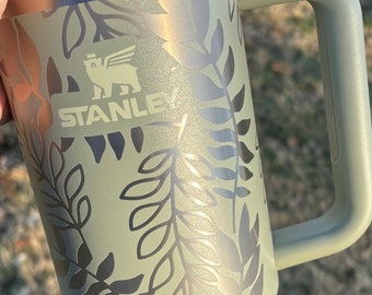 Stanley Engraved | Engraved 40oz Tumbler | Stanley H2.0 Quencher | Leaf Tumbler | Foliage Tumbler | Custom Tumbler 27 colors available