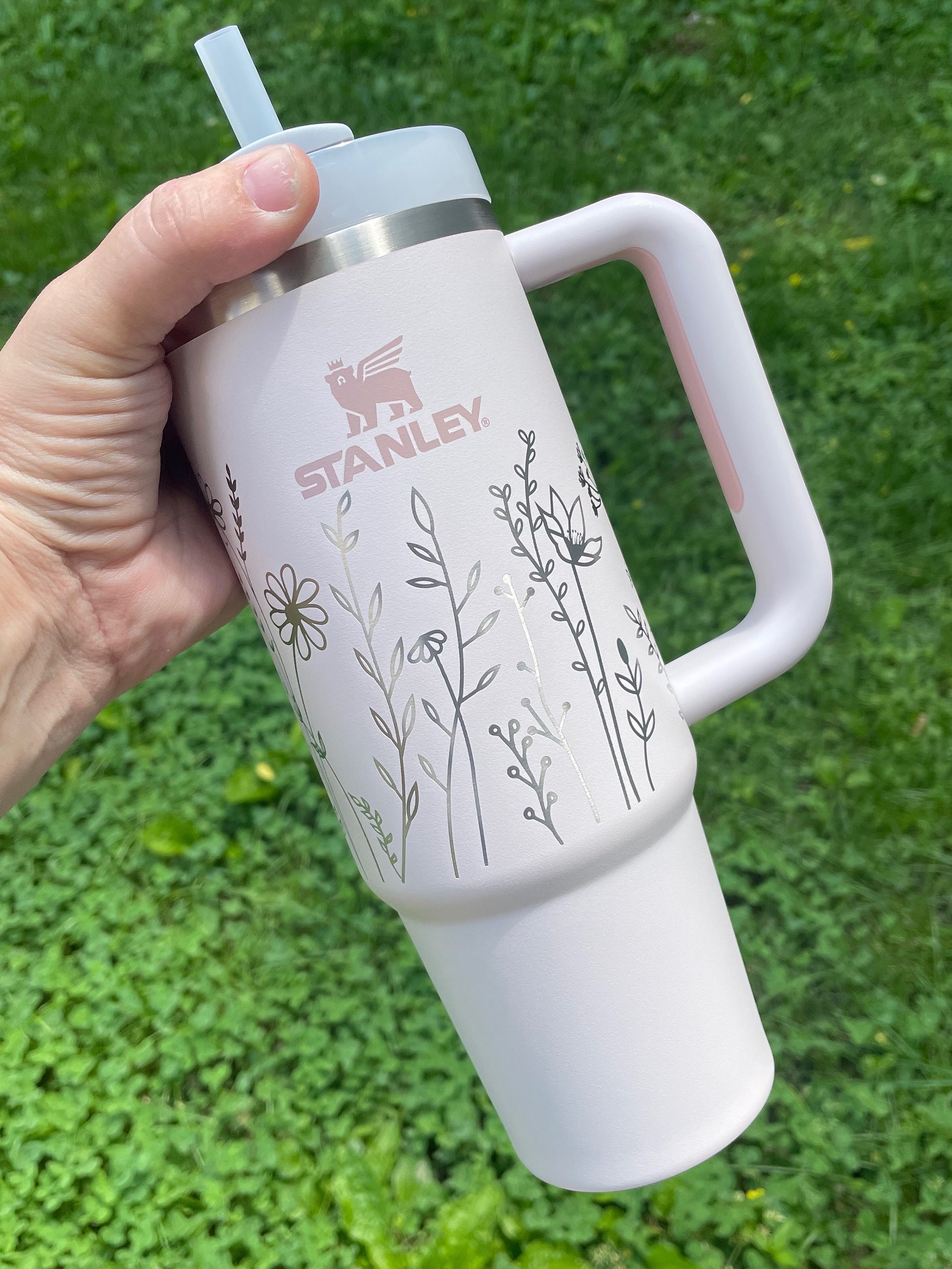 Personalized Engraved Stanley Quencher 40 Oz 30 Oz 20 Oz Dishwasher Safe  Tumbler Stanley Brand Cup With Handle Engraved NOT Stickers 