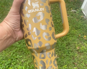 Stanley Engraved | Engraved 40oz Tumbler | Stanley H2.0 Quencher | Leopard Cheetah Tumbler | Yarrow Tumbler 27 colors available