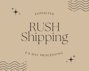 RUSH shipping add on