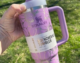 Stanley Engraved | Engraved 30oz Tumbler | Stanley H2.0 Quencher | Daisy Tumbler | Floral Tumbler | 15 colors available