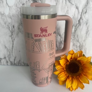 Stanley Engraved | Engraved 30oz Tumbler | Stanley H2.0 Quencher | Books and Plants Tumbler | other colors available