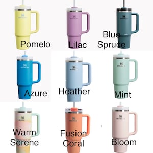 Stanley Engraved Engraved 30oz Tumbler Stanley H2.0 Quencher Hibiscus Succulent Tumbler Tropical Tumbler 15 colors available image 5