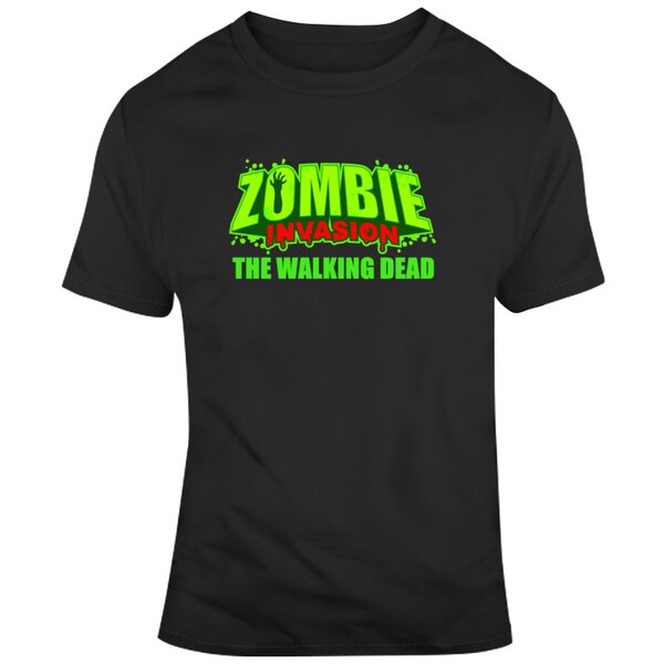 Funny Zombie Invasion Shirt Saying The Walking Dead Tv Show Series Apparel Gift T Shirt