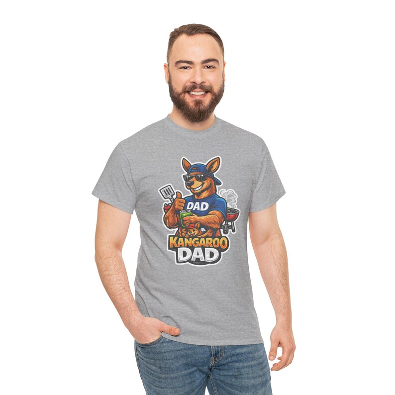 Camiseta divertida de papá canguro, diseño gráfico de papá australiano genial, idea de regalo única y divertida para papás. imagen 18