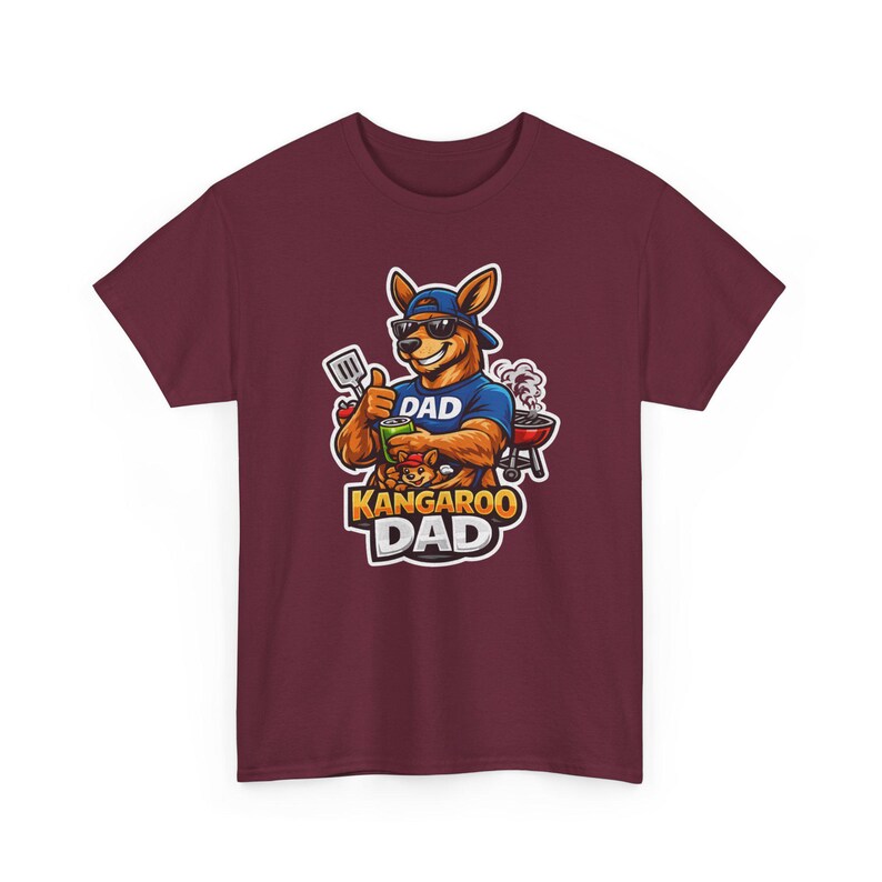 Camiseta divertida de papá canguro, diseño gráfico de papá australiano genial, idea de regalo única y divertida para papás. imagen 6