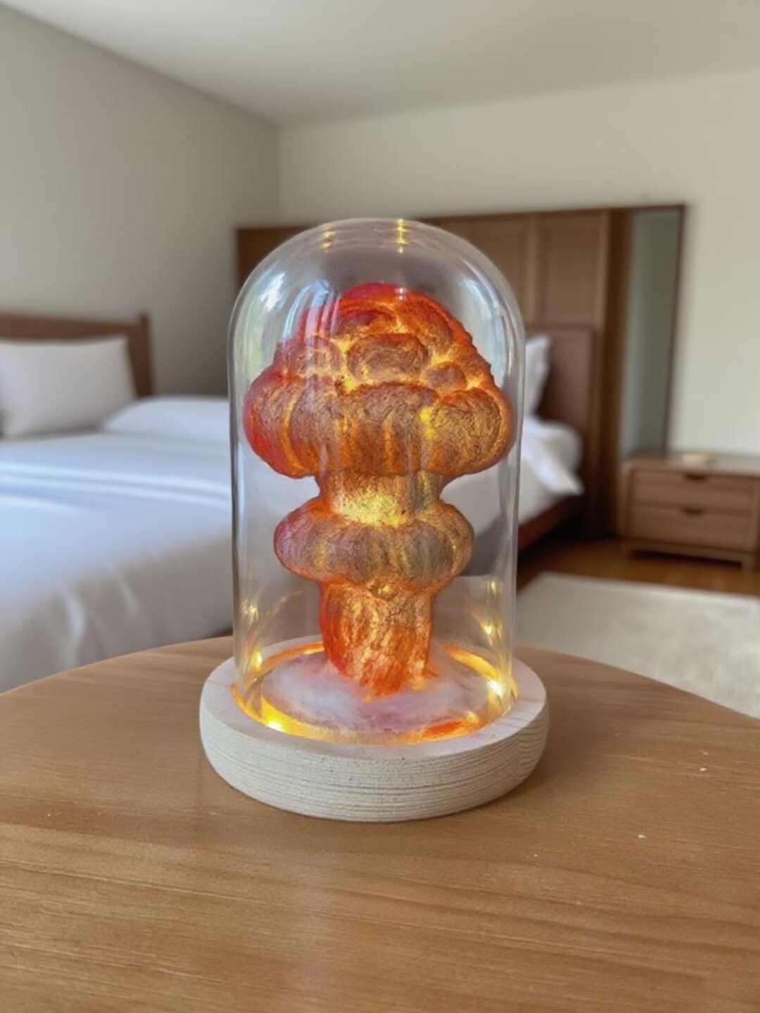 キノコ雲のナイトライト、原爆ジオラマランプ、先生へのプレゼント