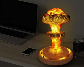 Handgjord svampmolnslampa, atombombsnattlampa, 3D-modell