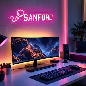 Custom Neon Sign with Base,Gamer Tag LED Neon Light,Gaming Room Cyberpunk Style Decoration,Birthday Gifts for Gamers,Gift for Boyfriend