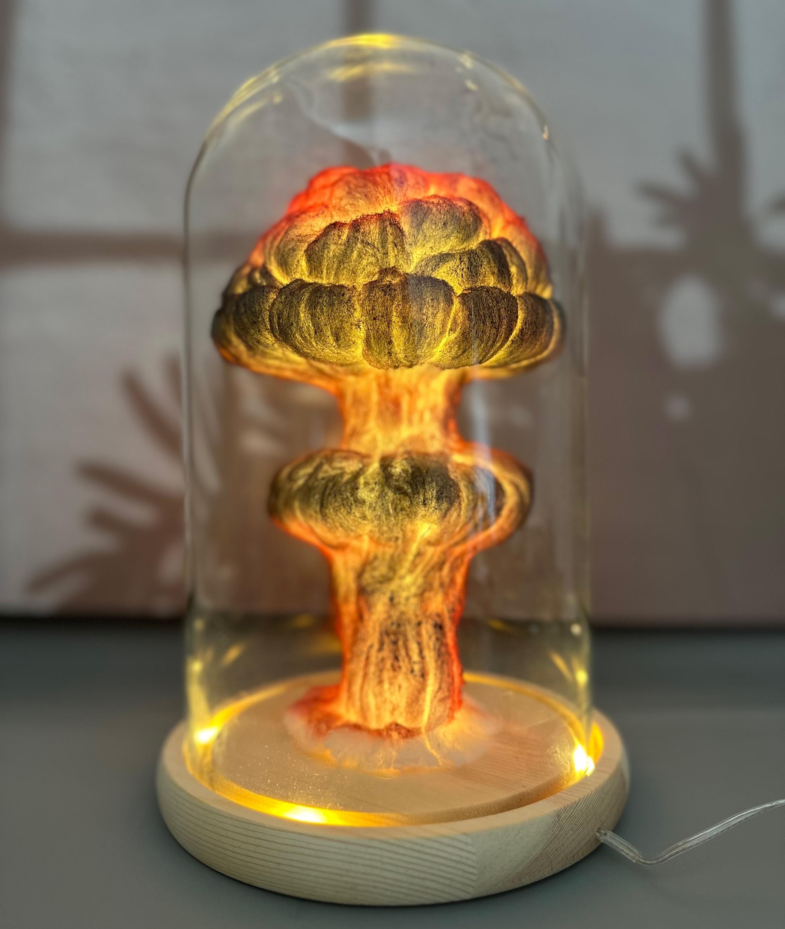 Mushroom Cloud LED Night Light, Atomic Bomb Decor, Storm Cloud