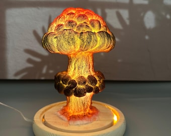Svampmoln LED-nattlampa, atombombsdekor