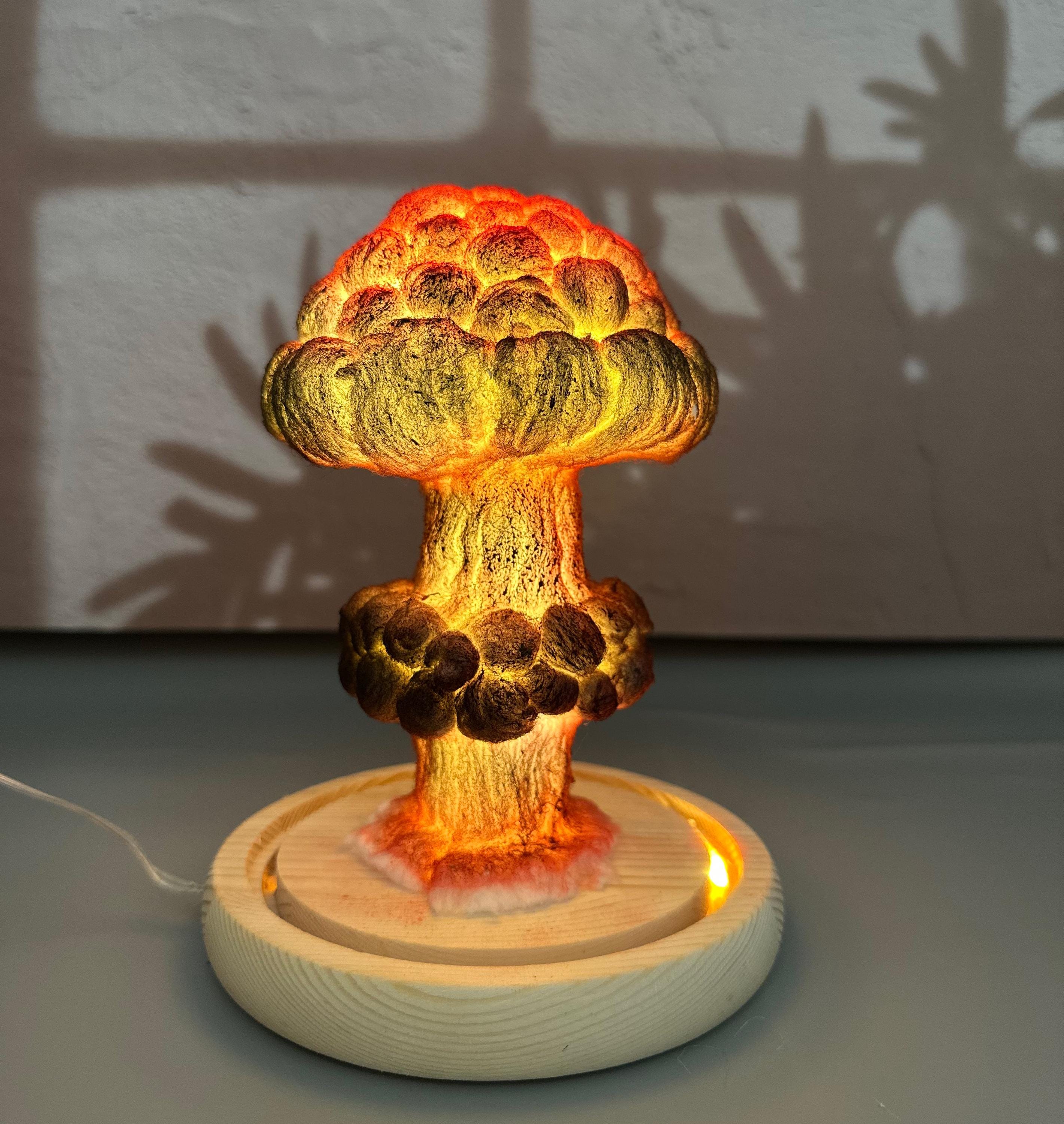 手作りキノコ雲ランプ、原爆ナイトライト、3Dモデル - Etsy 日本
