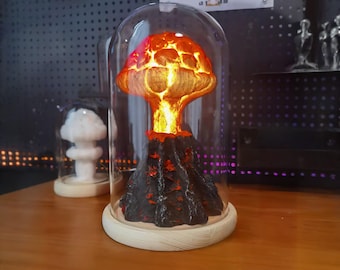 Svampmolnslampa med LED, nattlampa för atombomber, heminredning