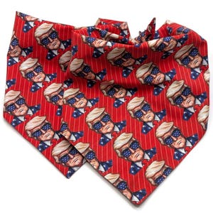 BUNDLE DEAL 2 pack Trump face bananas, Inauguration gift , Republican MAGA Bandana Gift, Trump election 2024 winner Bandana, Trump dog gift