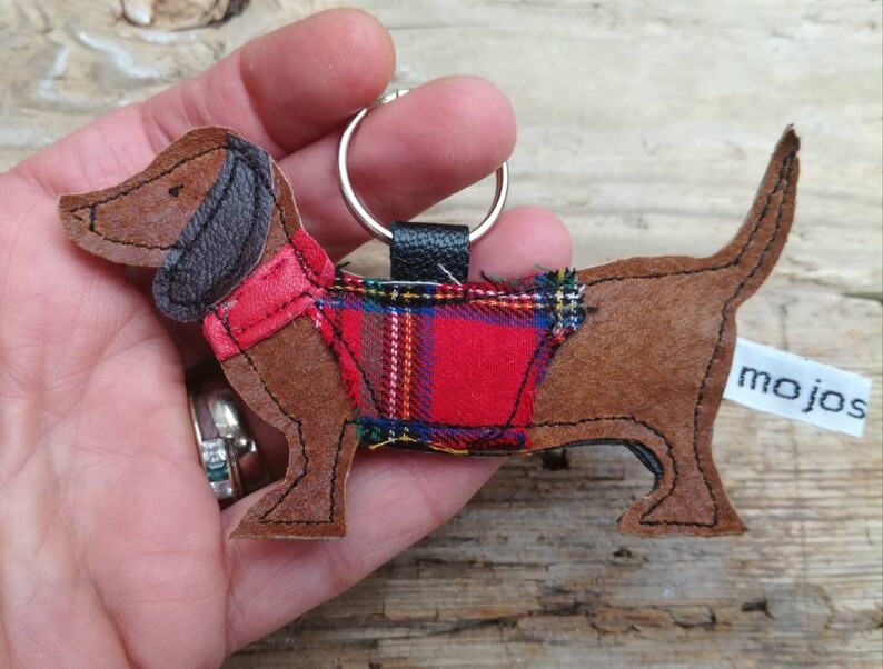 Dachshund Keyringleather Dog Keyringsausage Dog Keychaindog Etsy UK