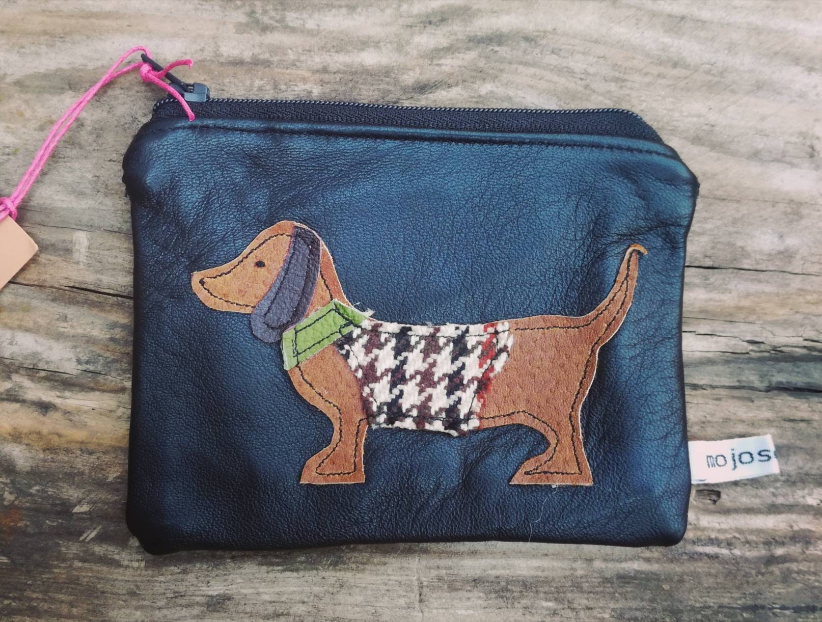 Leather Sausage Dog Coin Purse