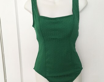 kelly green one piece swimsuit