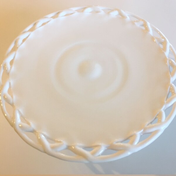 Milk Glass Cake Stand Etsy
