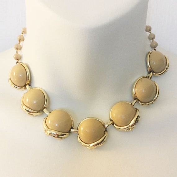 vintage adjustable length creamy taupe tan beige … - image 1