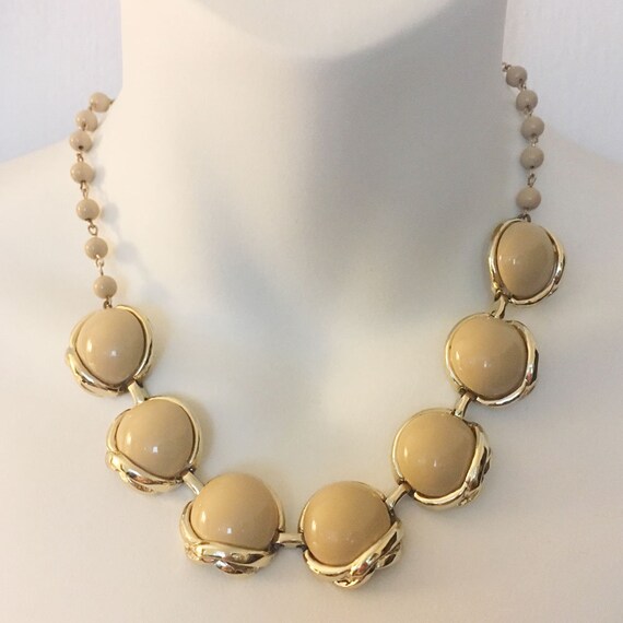 vintage adjustable length creamy taupe tan beige … - image 2