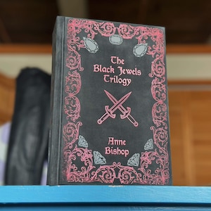 The Black Jewels Trilogy Rebind | handmade rebind of The Black Jewels Trilogy by Anne Bishop | The black Jewels Trilogy hardcover