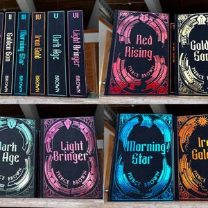 Rebind of the Red Rising series by Pierce Brown | Entire published red rising series | Handmade Rebinds | Rebound Series