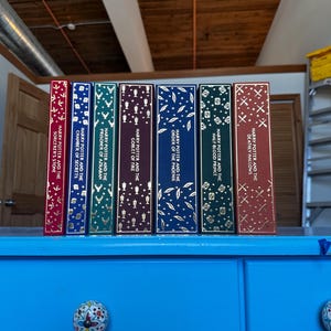 Handmade Harry Potter Book Set with sprayed edges | Gold Foiled, Rebound Hardcovers - Harry Potter Rebind