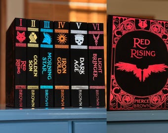 Rebind of the Red Rising series by Pierce Brown | Entire published red rising series | Handmade Rebinds | RED GOD to be added once released