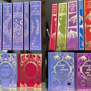A Court of Thorns and Roses series Rebind | acotar full series rebind | 2 spine design options, Sarah J. Maas 2 ready to ship