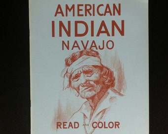 Vintage 1962 Navajo Read and Color Book souvenir of Rimrock City NOS