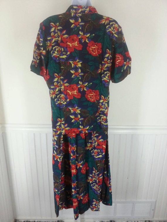 Talbots 100% silk Hawaiian print skirt and top ou… - image 3