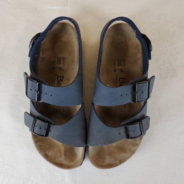 Birkenstock Betula blue backstrap sandals Birk Birki Size Women 8 Men 6 EU 39