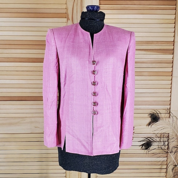 Herbert Grossman pink silk jacket - image 1