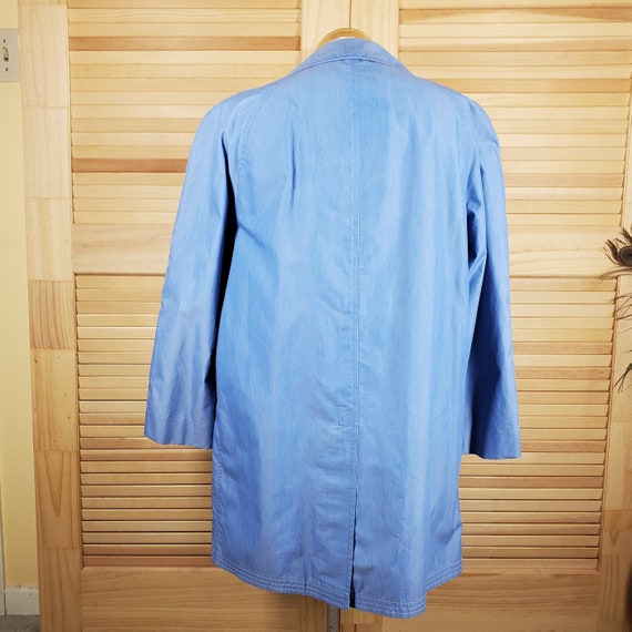 Vintage mens blue raincoat Sakowitz Houston Chris… - image 3