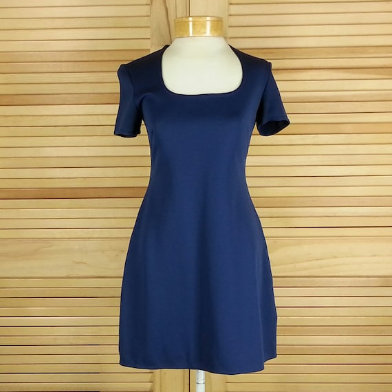 Navy Blue Bruno Duluc for Kush Dress Size Small Chest 34 