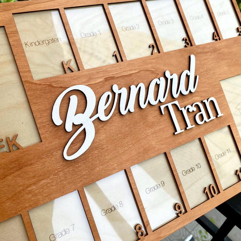 School Years Photo Frame, Custom Pre K to Graduation School Picture