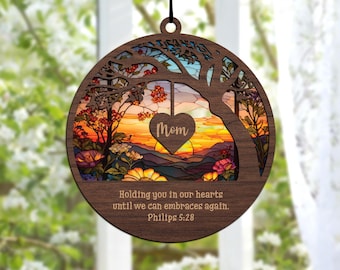 Custom Memorial Suncatcher, Sympathy Gift, Memorial Gift Personalized, Sympathy Gift, Memorial Suncatcher, Father in Heaven,Loss Of Dad Gift