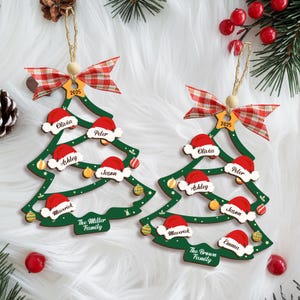 Adorno familiar para árbol de Navidad personalizado, adorno familiar de Navidad 2025, adorno familiar con mascotas, recuerdo familiar, regalo familiar de Navidad.