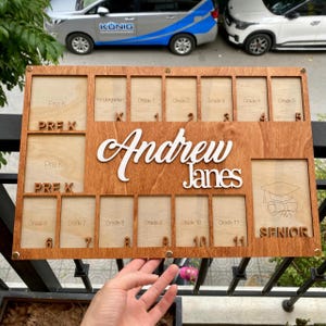 Custom PreK to Senior School Photo Frame, Custom School Years Photo Frame, PreK to Grade 12 School Picture Frame, Senior photo Frame