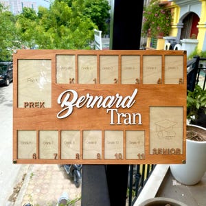 School Years Photo Frame, Custom Pre K to Graduation School Picture ...
