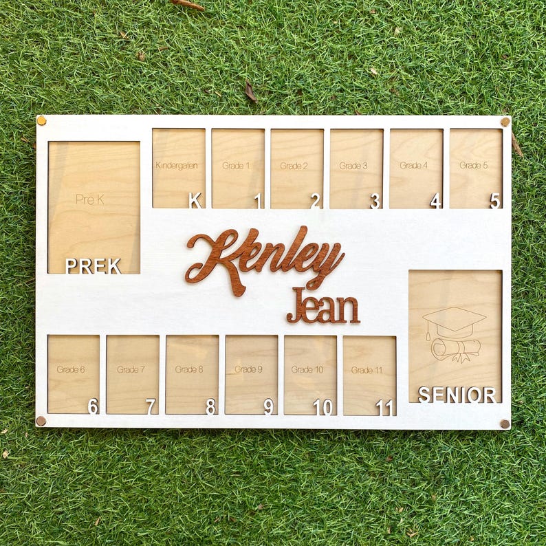 Custom School Years Photo Frame, Prek to Graduation School Picture ...