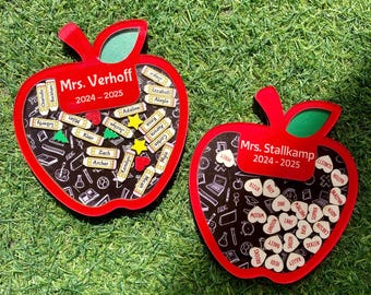 Personalized Teacher Apple Magnet, Thank You Teacher Gifts, End Of School Gifts, Teacher Magnet Sign, Teacher Appreciation Gift From Student