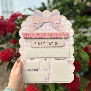 Personalized First and Last Day of School Sign, Custom Wood Back to School Board, 1st Day of Kindergarten Sign, Milestone Board Gift for Kid image 9