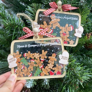 Custom Family Member Shaker Ornament, Custom Gingerbread Family Ornament, 4D Shake Family Ornament, Family Christmas Gifts, Family Keepsake