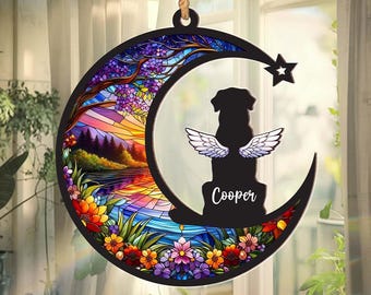 Apanhador de sol memorial personalizado para cães, presente personalizado de simpatia por perda de cães, presente memorial para animais de estimação, presente para perda de cães, presente para lembrança de cães, presente para amantes de cães