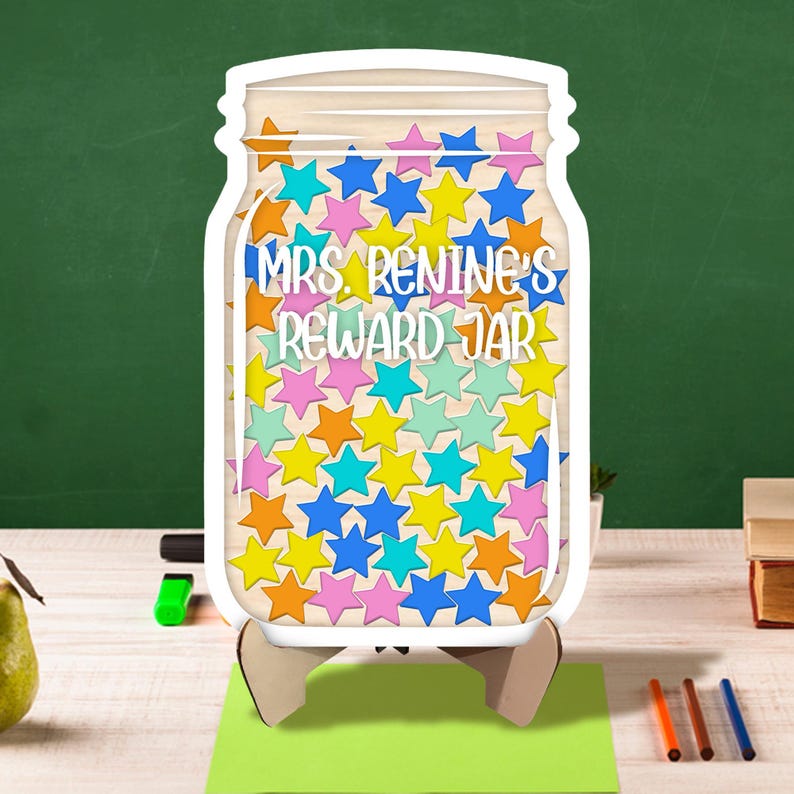 Custom Star Reward Jar for Classroom, Personalized Teacher Jar, Custom ...
