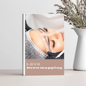 Brow Mapping Printable Manual Template. Customizable Training Manual on Canva. Editable Eyebrow Mapping Course Ebook Tutorial.
